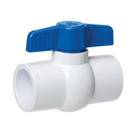 Thrifco Plumbing 3/4 Inch Slip PVC Ball Valve, Blue Handle, Economy 6415411